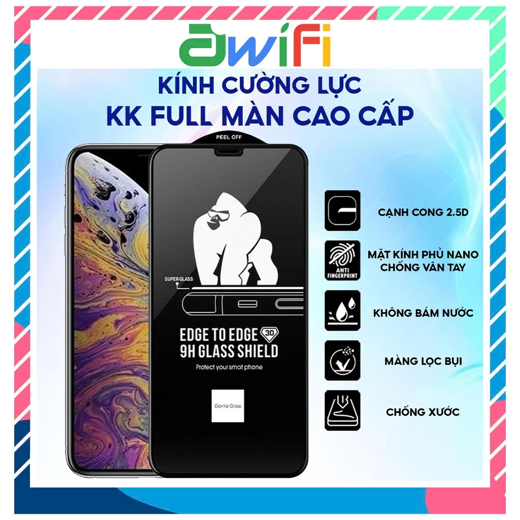 Kính cường lực iPhone KK full màn