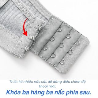 Áo ngực nữ không gọng cotton gân tăm thoáng mát đệm mút mỏng gom ngực co giãn vừa vặn HOMBRA A6114