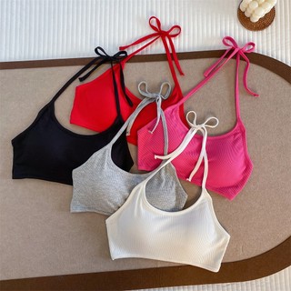 Áo bra nữ cotton đệm mút sẵn mỏng nhẹ cổ yếm xinh xắn thích hợp đi chơi biển xinh xắn gợi cảm B8703