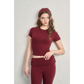 THEKIM Áo thun ngắn tay trơn ôm body , áo thun chất liệu soft rib 100% cotton mềm mại T337