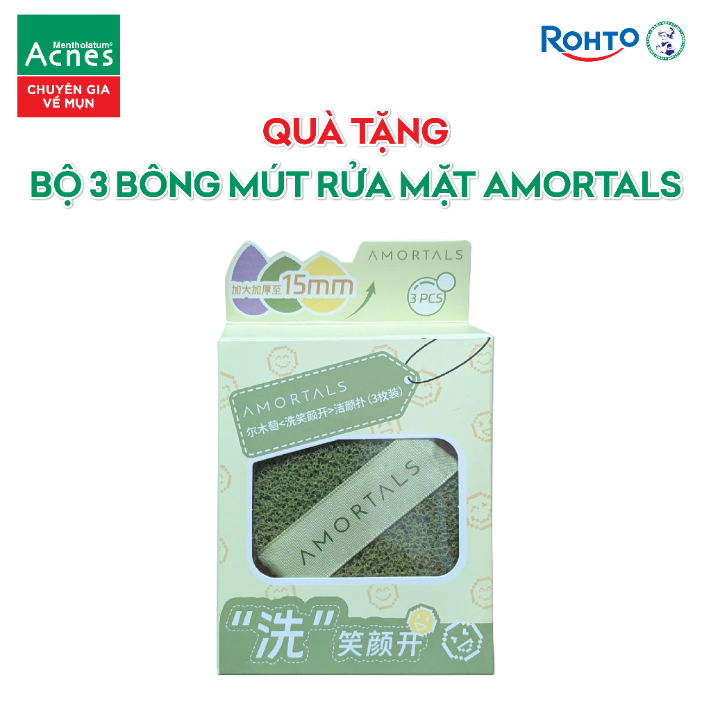 Bộ 3 bông mút rửa mặt giọt nước Amortals