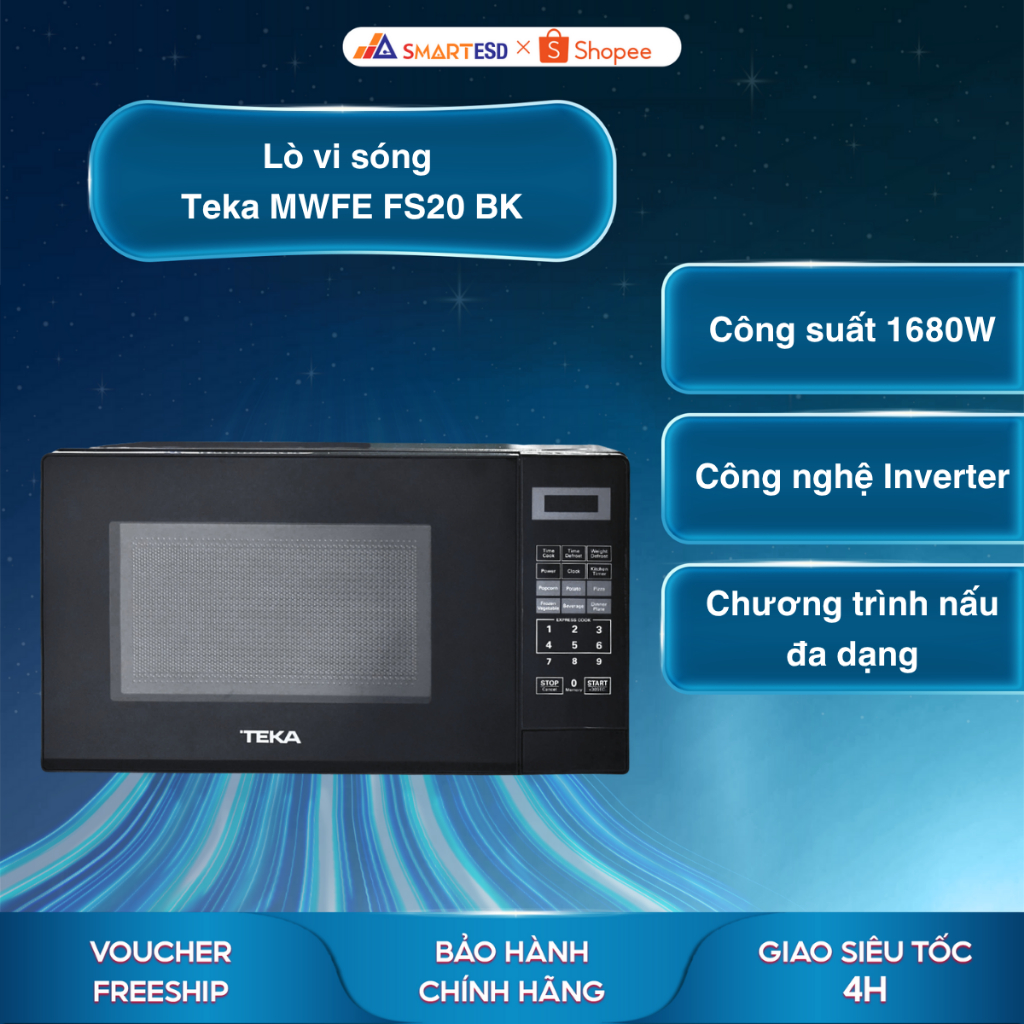 Lò vi sóng Teka MWFE FS20 BK/HMWE FS23 GC BK/MWE FS25 G BK - Bảo hành chính hãng 24 tháng