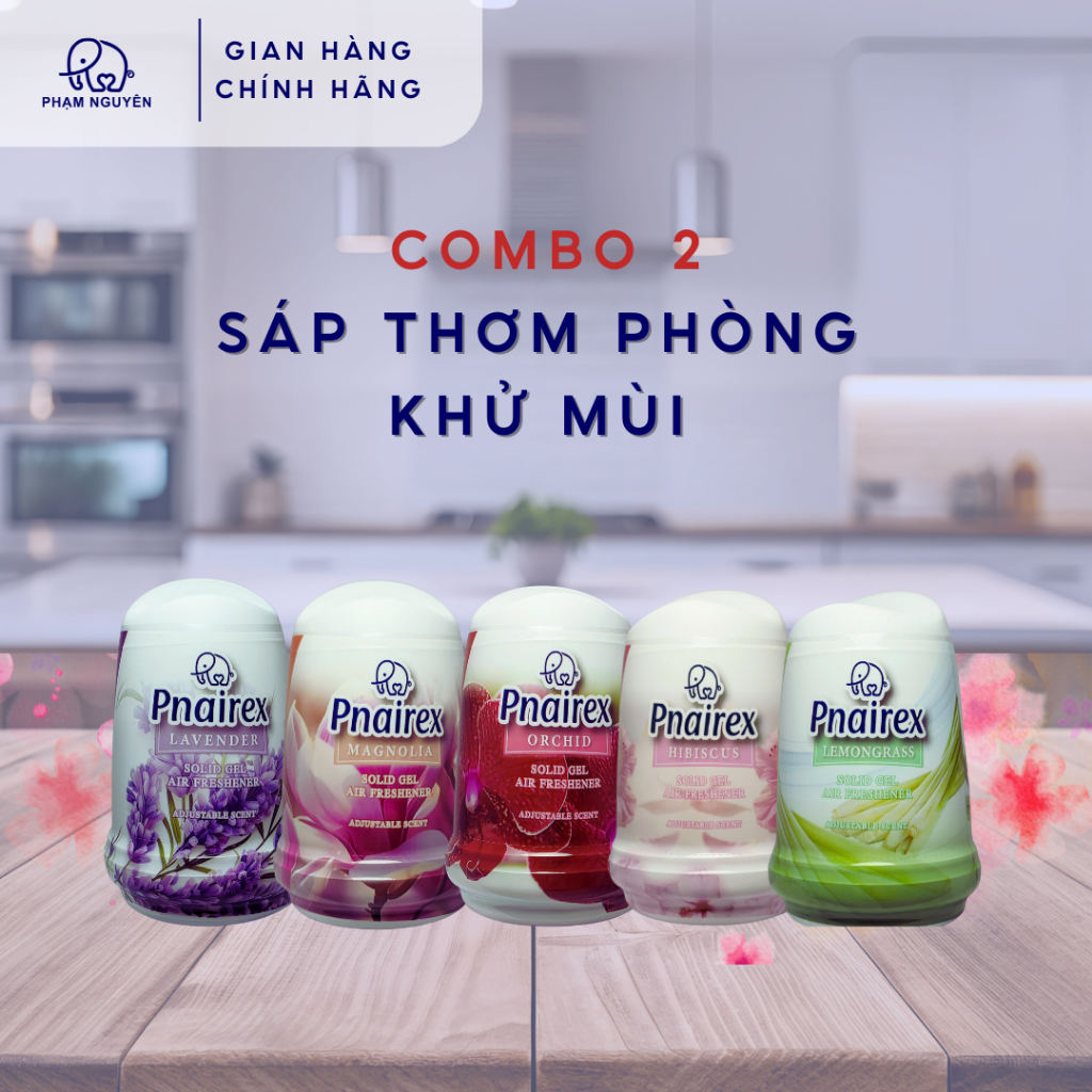 [COMBO 2] SÁP THƠM PHÒNG PNAIREX 200G - KHỬ MÙI TỦ QUẦN ÁO, TỦ GIÀY