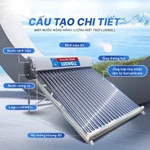 [Miền Bắc] Máy nước nóng năng lượng mặt trời LUSWELL VNVIE SUS 304, 16 ống trơn -160L, chống gỉ sét — ảnh 2