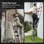 Thang rút đơn cao 2.7M - 5.9M thép Carbon FUJIHOME Nhập Khẩu, thang rút chữ I khoá chốt an toàn, chân chống trơn trượt