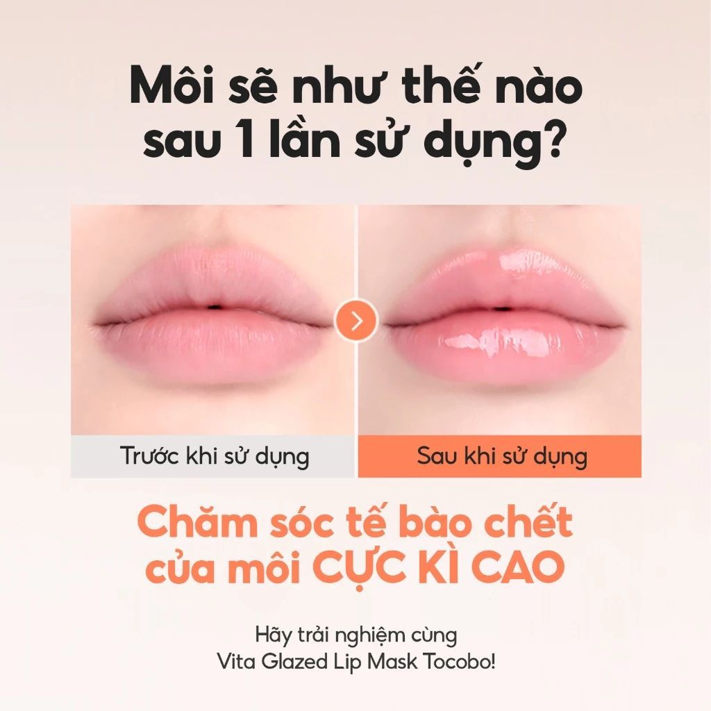 [KOL] Mặt nạ môi dưỡng ẩm làm mềm môi Tocobo Vita Glazed Lip Mask 20ml