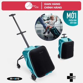 Vali trẻ em gấp gọn Micro Eazy Luggage Forest Green - Thương hiệu Thuỵ Sĩ - Bảo hành 1 năm