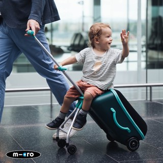 Vali trẻ em gấp gọn Micro Eazy Luggage Forest Green - Thương hiệu Thuỵ Sĩ - Bảo hành 1 năm