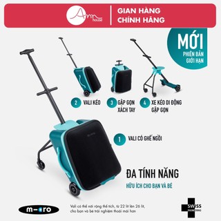 Vali trẻ em gấp gọn Micro Eazy Luggage Forest Green - Thương hiệu Thuỵ Sĩ - Bảo hành 1 năm