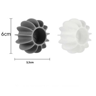 Set 10 cái Bóng giặt silicon mềm chống rối làm thẳng quần áo khi giặt tiện dụng kích thước 6cmx3.5cm