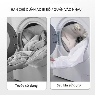 Set 10 cái Bóng giặt silicon mềm chống rối làm thẳng quần áo khi giặt tiện dụng kích thước 6cmx3.5cm