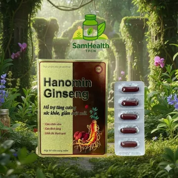 Viên uống cao nhân sâm HANOMIN GINSENG bổ sung vitamin, tăng đề kháng,giảm mệt mỏi kéo dài. 60 viên