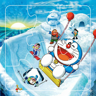 COMBO SỈ 12 tranh ghép nhỏ 17cm Doraemon, có khung lắp TooYoo TG0048