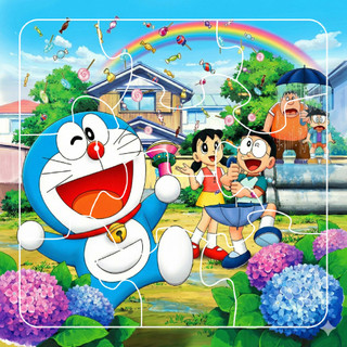 COMBO SỈ 12 tranh ghép nhỏ 17cm Doraemon, có khung lắp TooYoo TG0048
