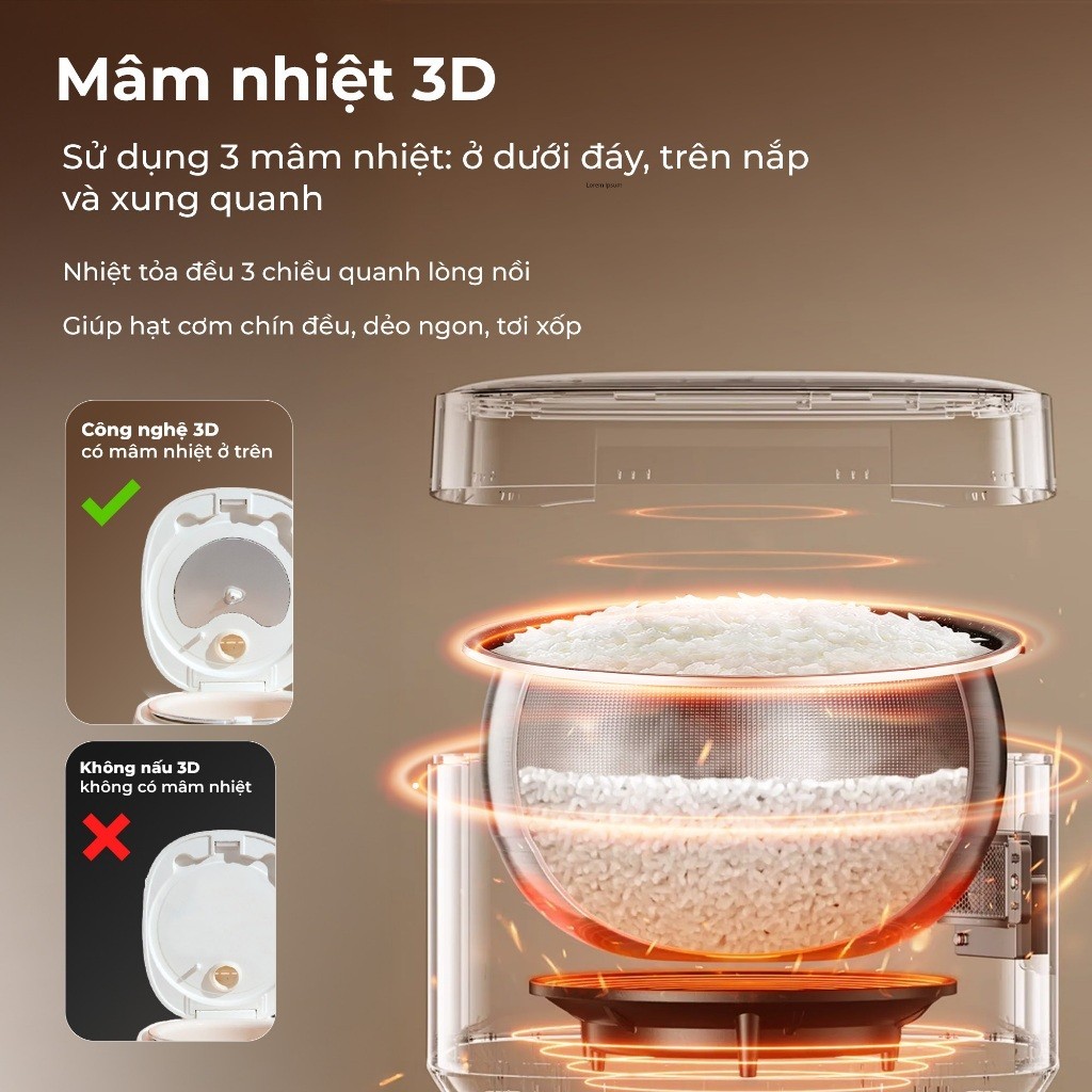 Nồi Cơm Điện Tử Paveden PR-3D - Lòng nồi inox 304 - Bảo hành chính hãng 12 tháng