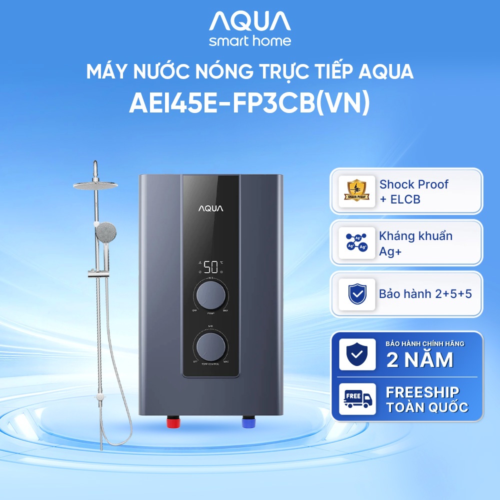 Máy nước nóng trực tiếp Aqua AEI45E-FP3CB(VN) - Freeship toàn quốc