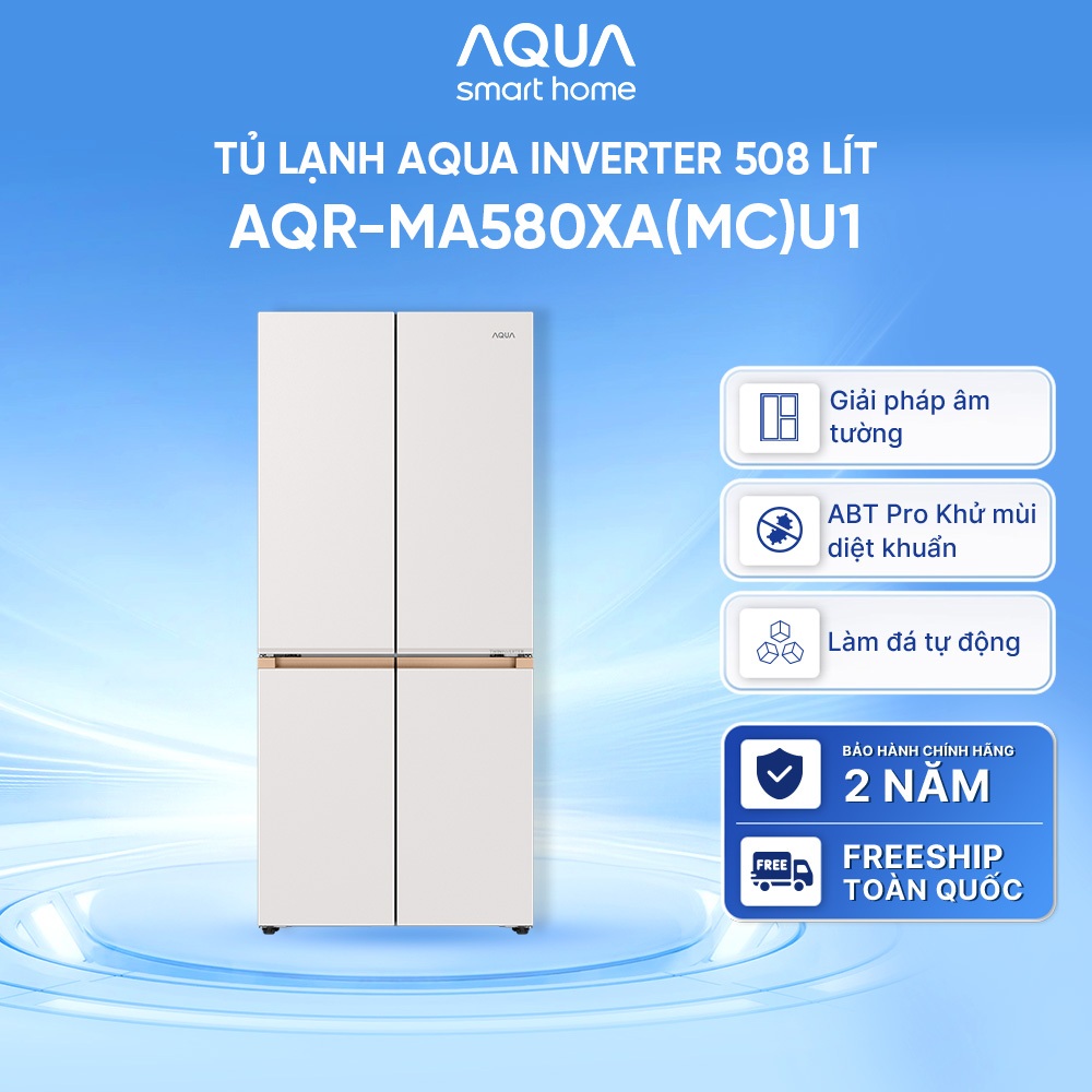 Tủ lạnh AQUA Inverter 508 lit AQR-MA580XA(MC)U1 - Làm đá tự động