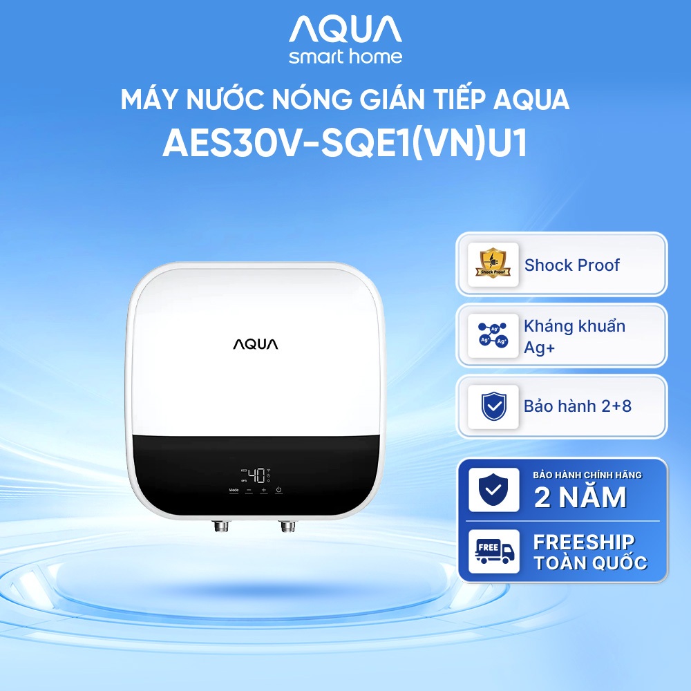Máy Nước Nóng Gián Tiếp AQUA AES30V-SQE1(VN)U1 - Freeship toàn quốc
