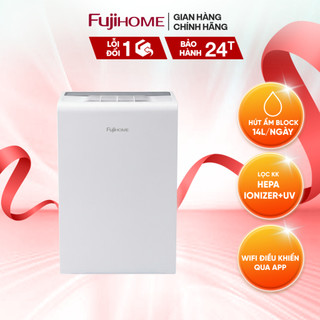 Máy hút ẩm dân dụng Block FUJIHOME Lọc không khí đa tầng công suất 14 - 60 Lít, Có màng lọc HEPA