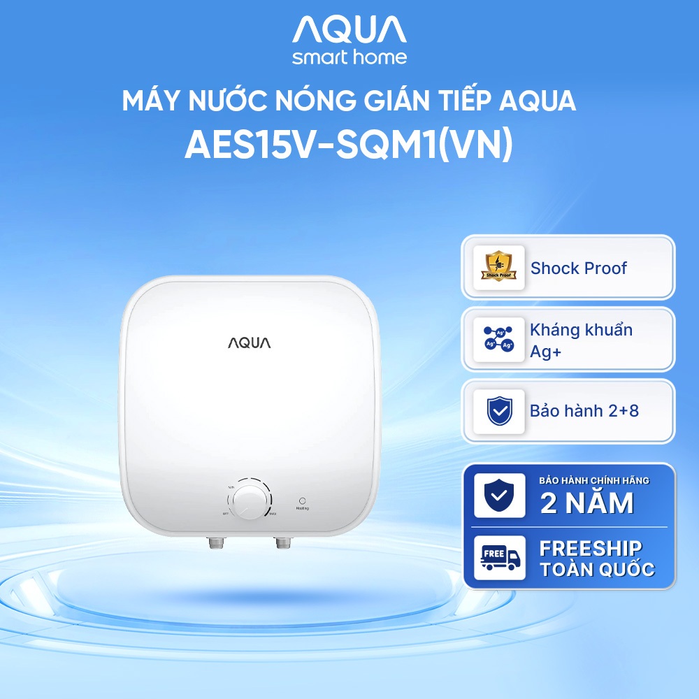 Máy Nước Nóng Gián Tiếp AQUA AES15V-SQM1(VN) - Freeship toàn quốc