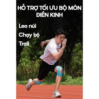 Băng dán cơ thể thao đầu gối cắt sẵn chạy bộ trail leo núi đá bóng hỗ trợ giảm căng cơ hồi phục chấn thương