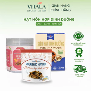 Hạt Hỗn Hợp Dinh Dưỡng 7 Loại Hạt Mix Và Nho Khô Không Yến Mạch Dừa Khô Vitala F&B Thơm Ngon Béo Bùi