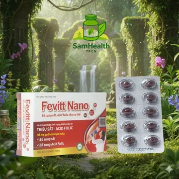 Viên uống bổ sung sắt FEVITT NANO bổ máu, cải thiện tình trạng thiếu máu - Hộp 30 viên