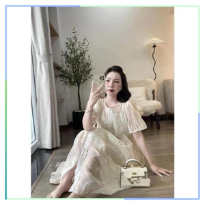Đầm Suông, Váy Bầu Babydoll Dáng Suông Thiết Kế 2 Lớp Chất Vải Mát Mat