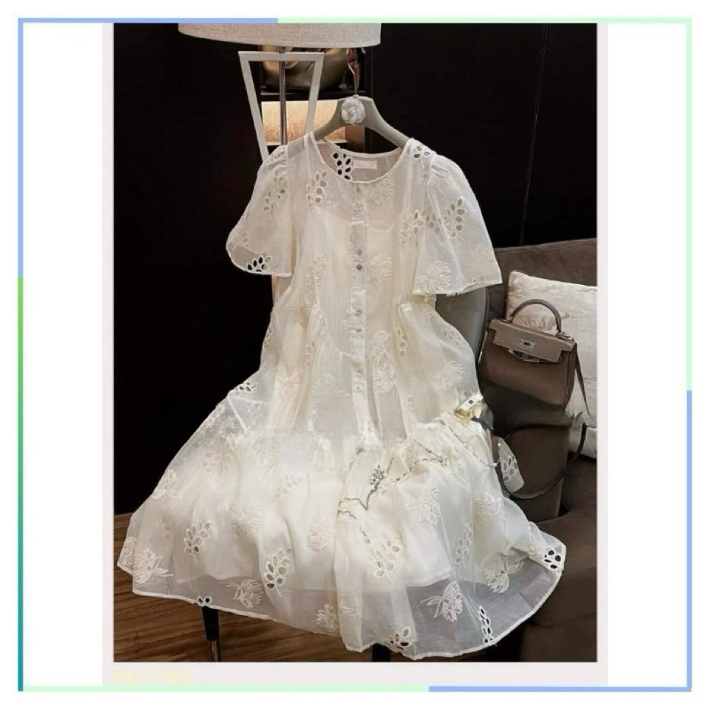 Đầm Suông, Váy Bầu Babydoll Dáng Suông Thiết Kế 2 Lớp Chất Vải Mát Mat