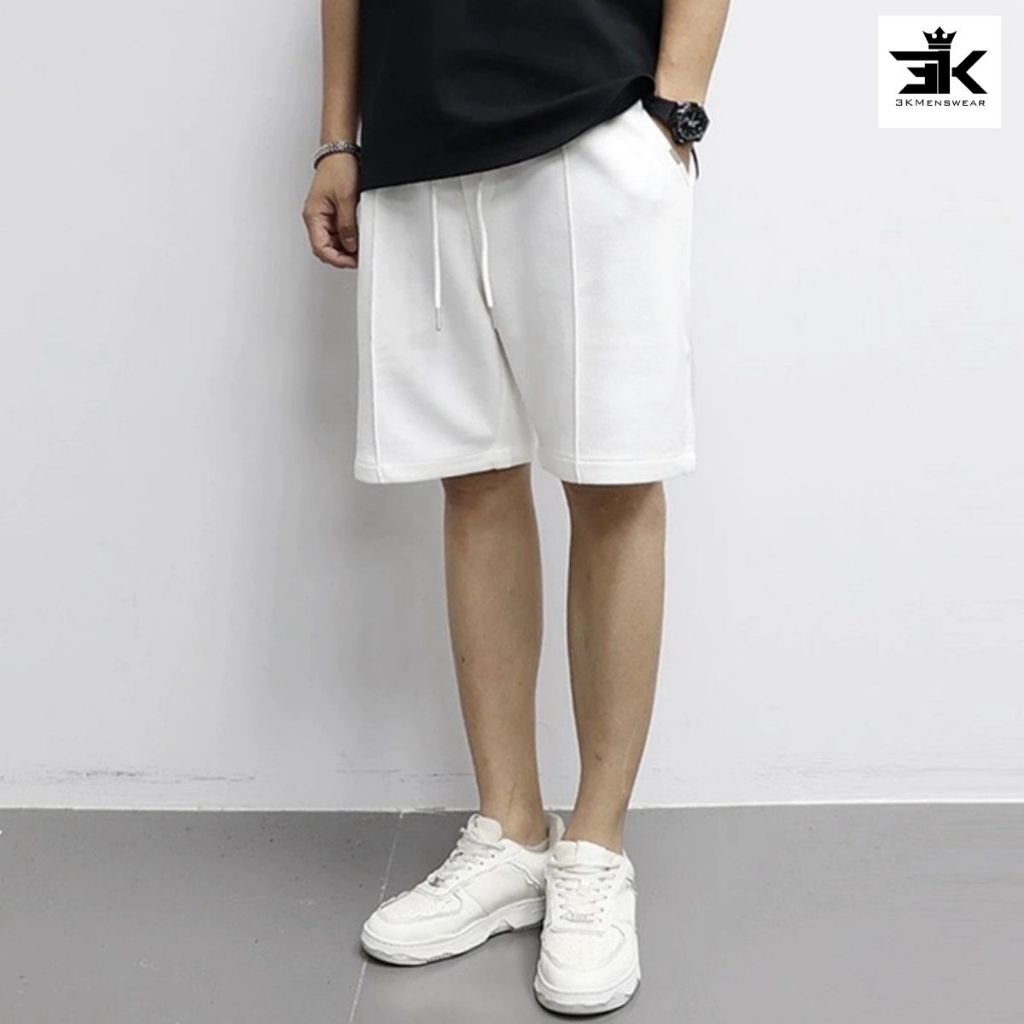 Quần short nam, Quần đùi thời trang nam  3KMENSWEAR chất nỉ cotton dày dặn chân cua from 45-85kg