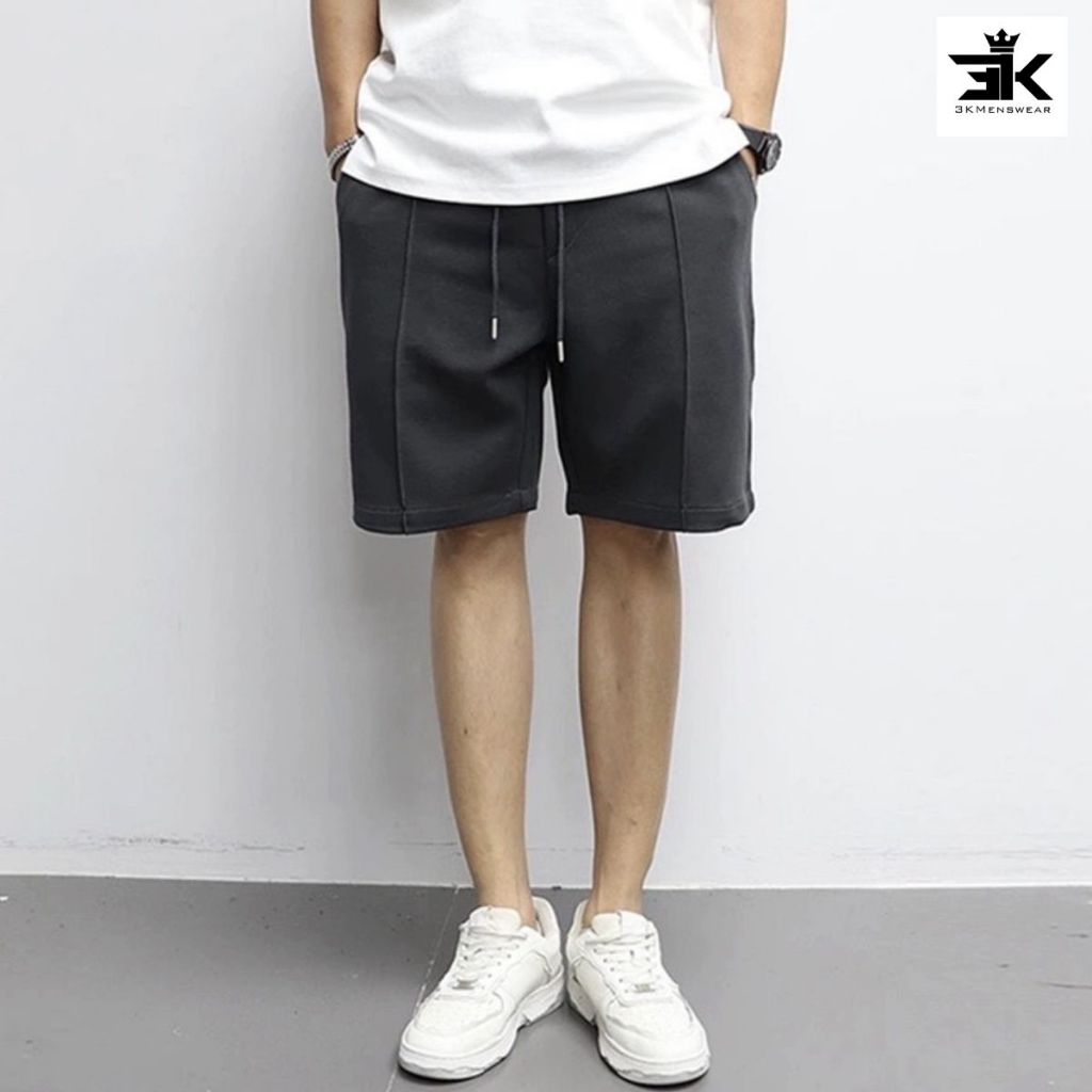 Quần short nam, Quần đùi thời trang nam  3KMENSWEAR chất nỉ cotton dày dặn chân cua from 45-85kg