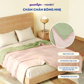 Chăn Điều Hòa Cho Bé Goodnight Milky - Chăn Hè 2 Mặt Vải Bông Cao Cấp Mềm Mịn Thoáng Khí An Toàn