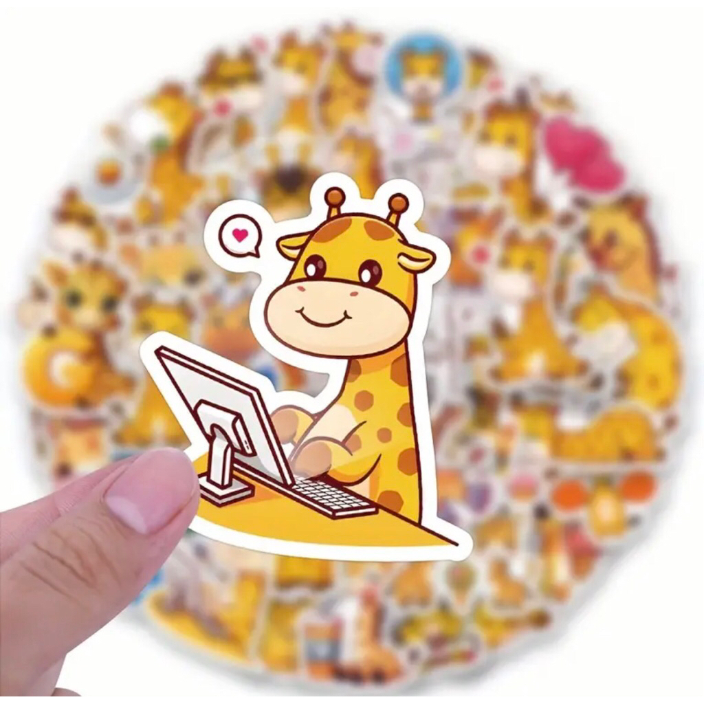 Set sticker bé hưu cao cổ vàng