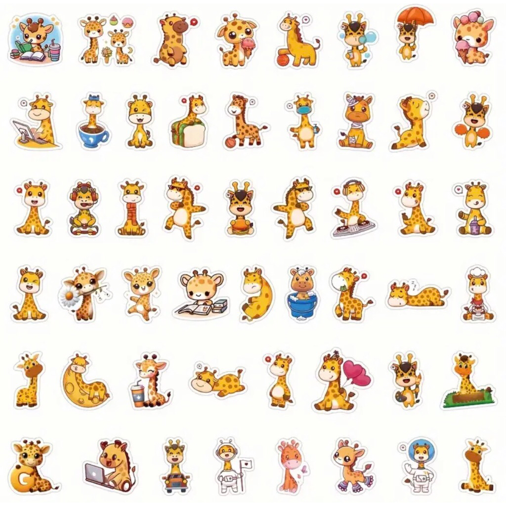 Set sticker bé hưu cao cổ vàng