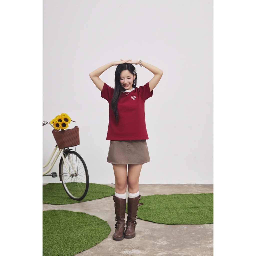 Áo Thun Nữ JOCEL Form Babytee Phối Cổ Dễ Thương SECODEE