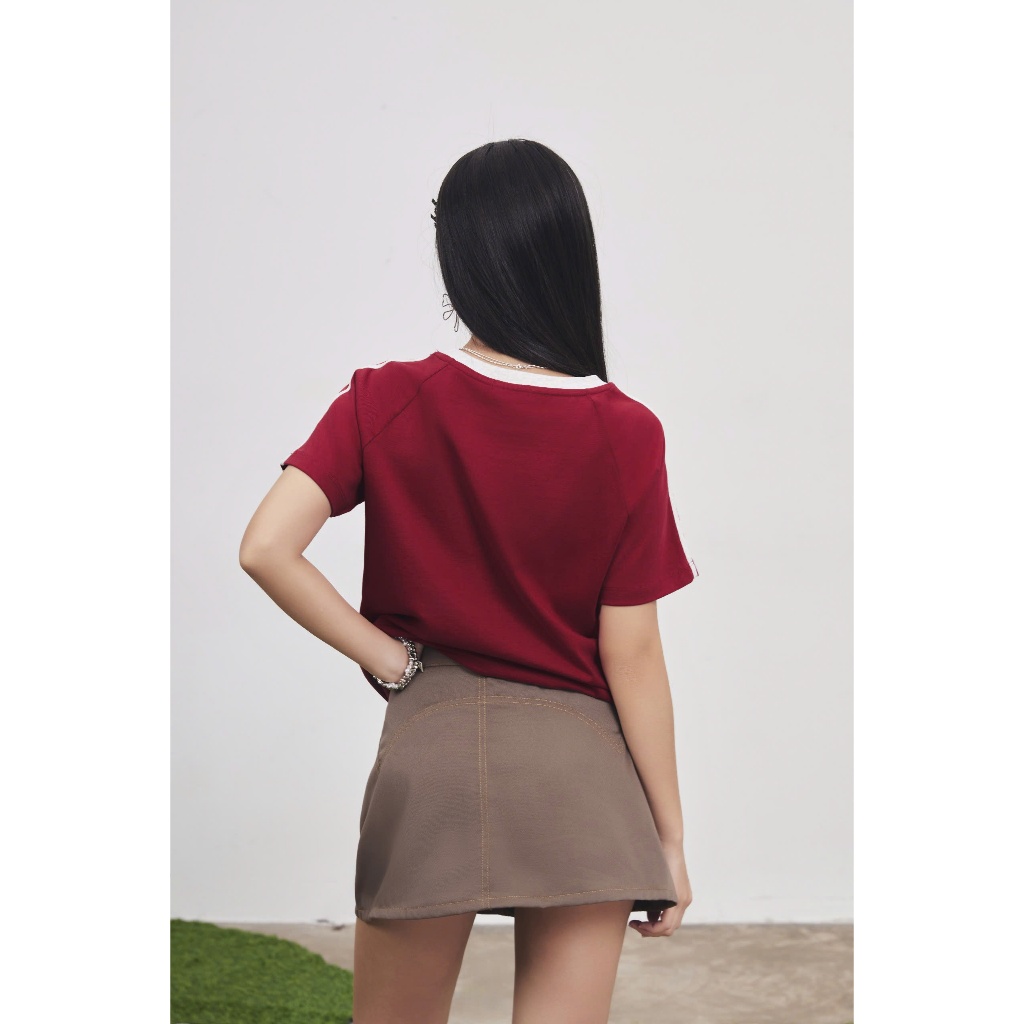 Áo Thun Nữ JOCEL Form Babytee Phối Cổ Dễ Thương SECODEE
