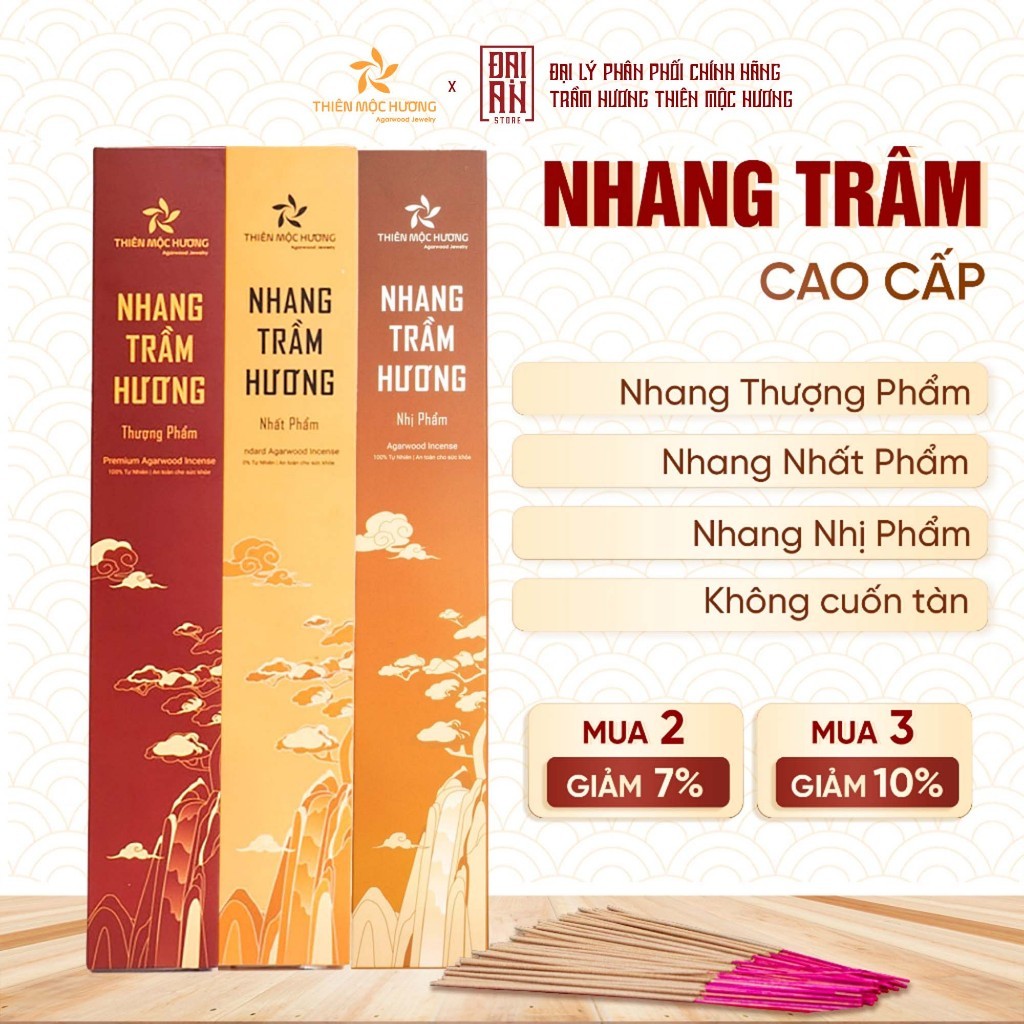 [Nhang Có Tăm] Nhang Thơm Thờ Cúng Trầm Hương Đại Cát Thiên Mộc Hương – Nhang Thơm Thờ Cúng, Xông Nhà Tẩy Uế Phong Thủy