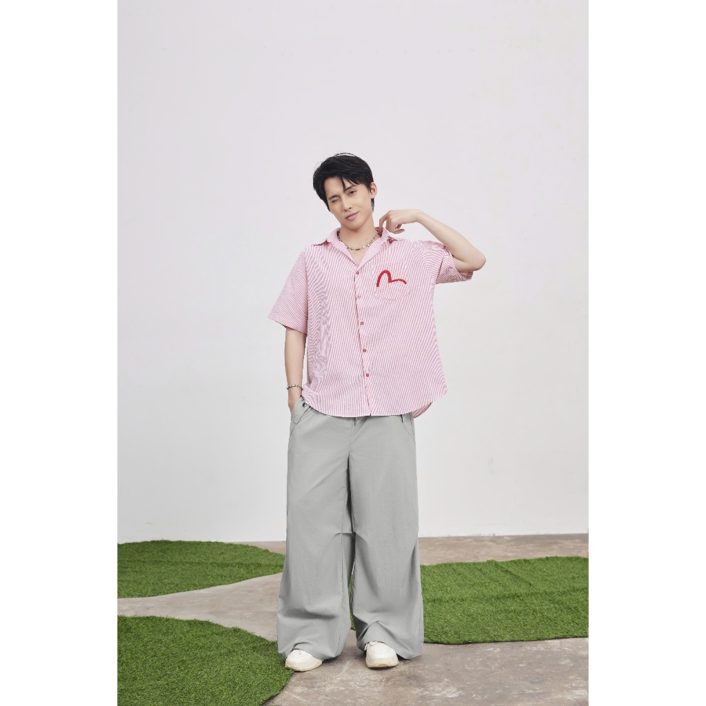 Áo Sơ Mi RAISON Tay Ngắn Unisex Nam Nữ Form Rộng Thời Trang Secodee