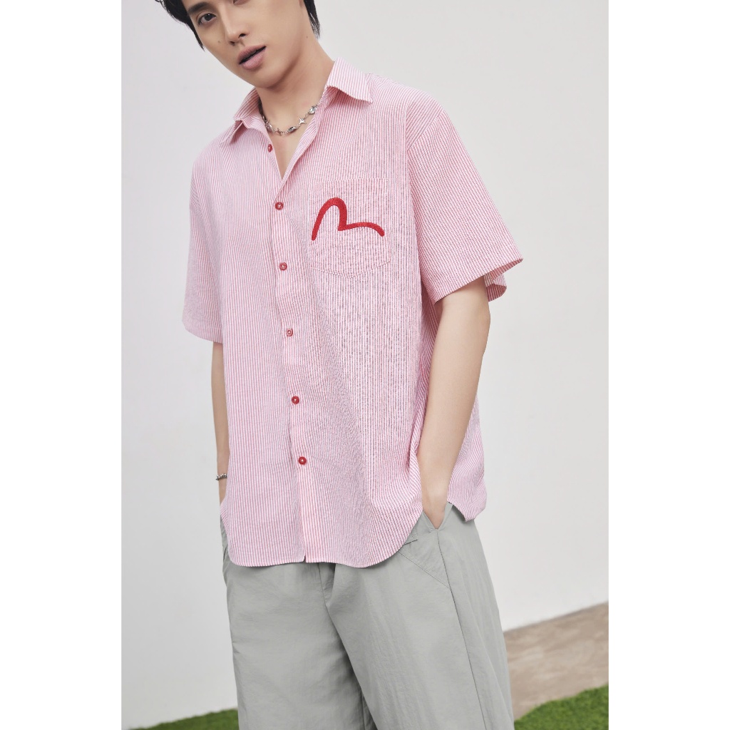 Áo Sơ Mi RAISON Tay Ngắn Unisex Nam Nữ Form Rộng Thời Trang Secodee