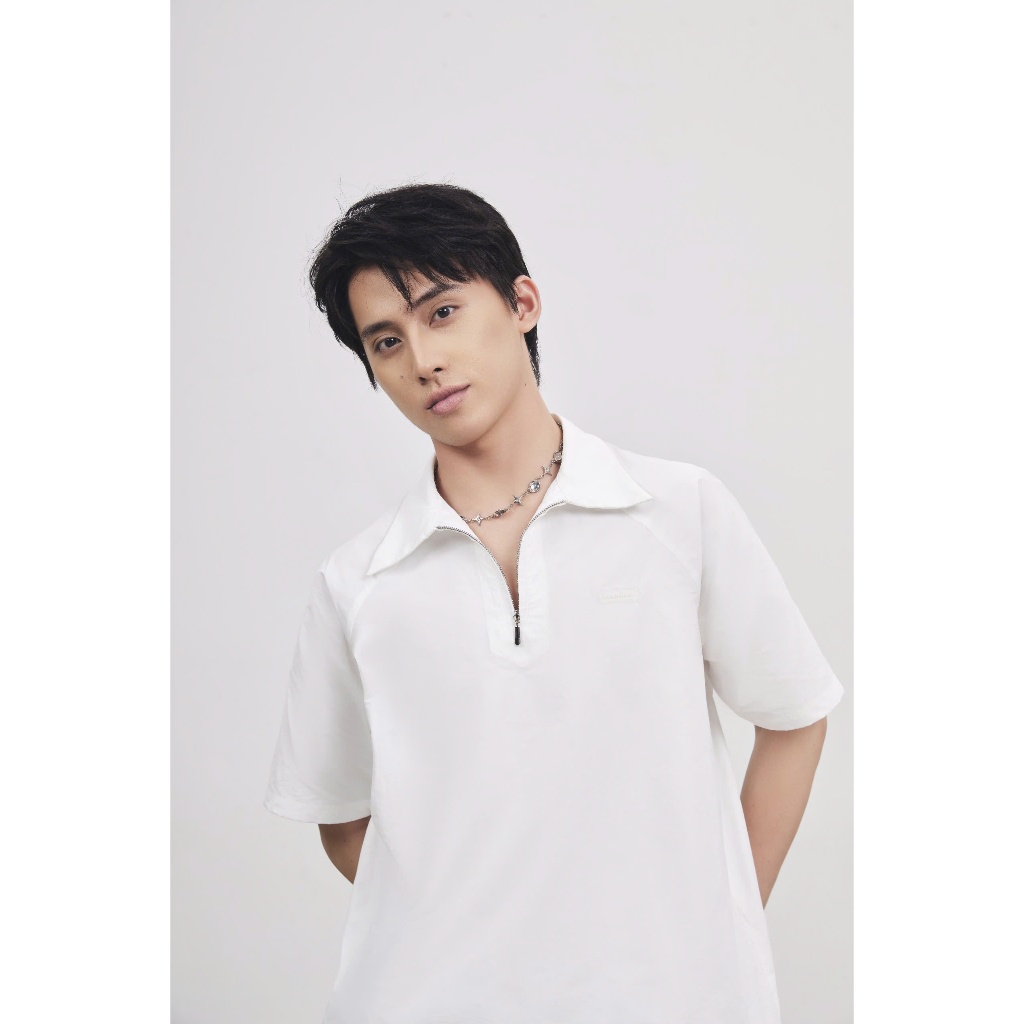 Áo Thun ZAUBER Cổ Polo Phối Khóa Kéo Unisex Trẻ Trung Secodee