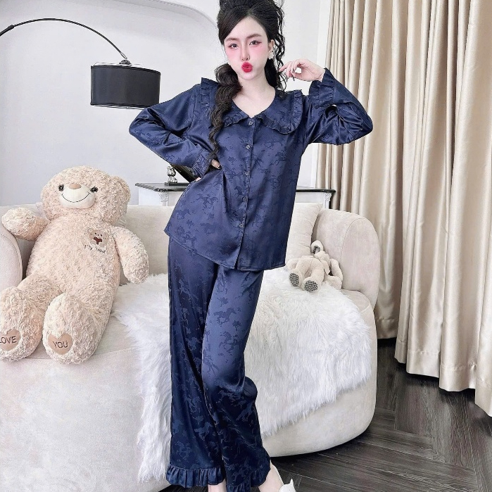 Đồ ngủ dễ thương,đồ bộ nữ đồ mặc nhà, set nữ pijama lụa mềm mịn mát họa tiết ngựa ẩn siêu sang[270].