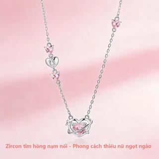 【Trendy】Vòng Cổ Trái Tim Vô Cực - Mặt Vòng Hình Học Lấp Lánh - Phong Cách Hàn Quốc Ngọt Ngào Cho Nữ