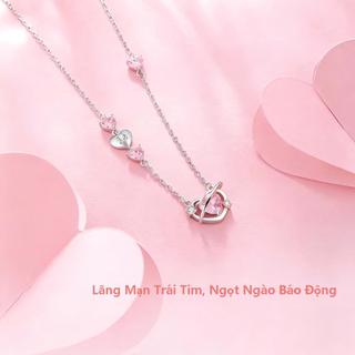 【Trendy】Vòng Cổ Trái Tim Vô Cực - Mặt Vòng Hình Học Lấp Lánh - Phong Cách Hàn Quốc Ngọt Ngào Cho Nữ