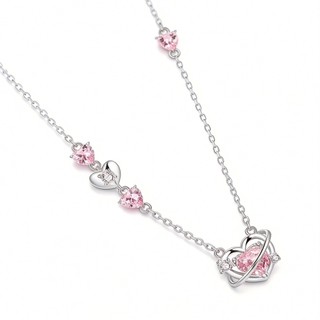 【Trendy】Vòng Cổ Trái Tim Vô Cực - Mặt Vòng Hình Học Lấp Lánh - Phong Cách Hàn Quốc Ngọt Ngào Cho Nữ