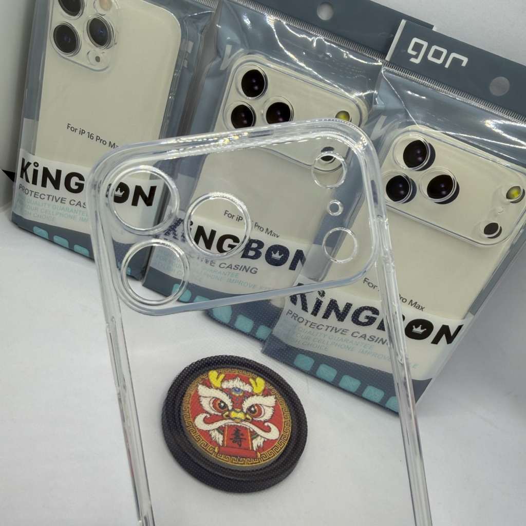 Ốp Lưng KiNGBON Silicon Dẻo Trong Suốt Có Bảo Vệ Camera cho iPhone 11 đến 17 Pro Max