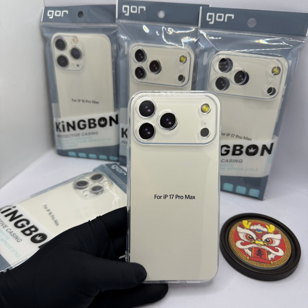 Ốp Lưng KiNGBON Silicon Dẻo Trong Suốt Có Bảo Vệ Camera cho iPhone 11 đến 17 Pro Max