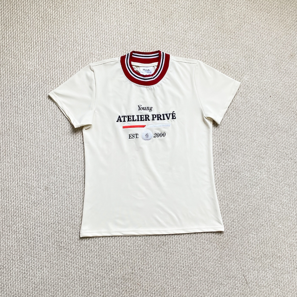 [CÓ TÁCH SET] BABY TEE WAFFLE LOGO THÊU GIRL FRIEND FFCLUB MIX