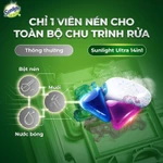 Sunlight Viên Rửa Chén Bát 14 In 1 Dành Cho Máy Rửa Chén - Combo 2 Túi (28 Viên/Túi) — ảnh 6
