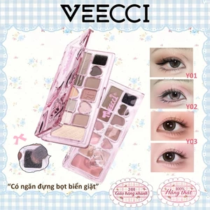 VEECCI Bảng Phấn Mắt 11 Ô Bảng Mắt Ballet Nơ Lụa Hồng Đen Màu Sắc Lâu Dài Dễ Bị Nhòe 9.3g