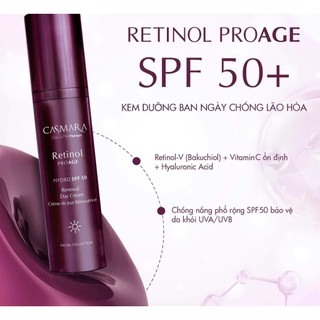 Kem Dưỡng Ban Ngày Chứa Retinol Chống Lão Hóa Và Chống Nắng Casmara Retinol Proage Hydro SPF 50